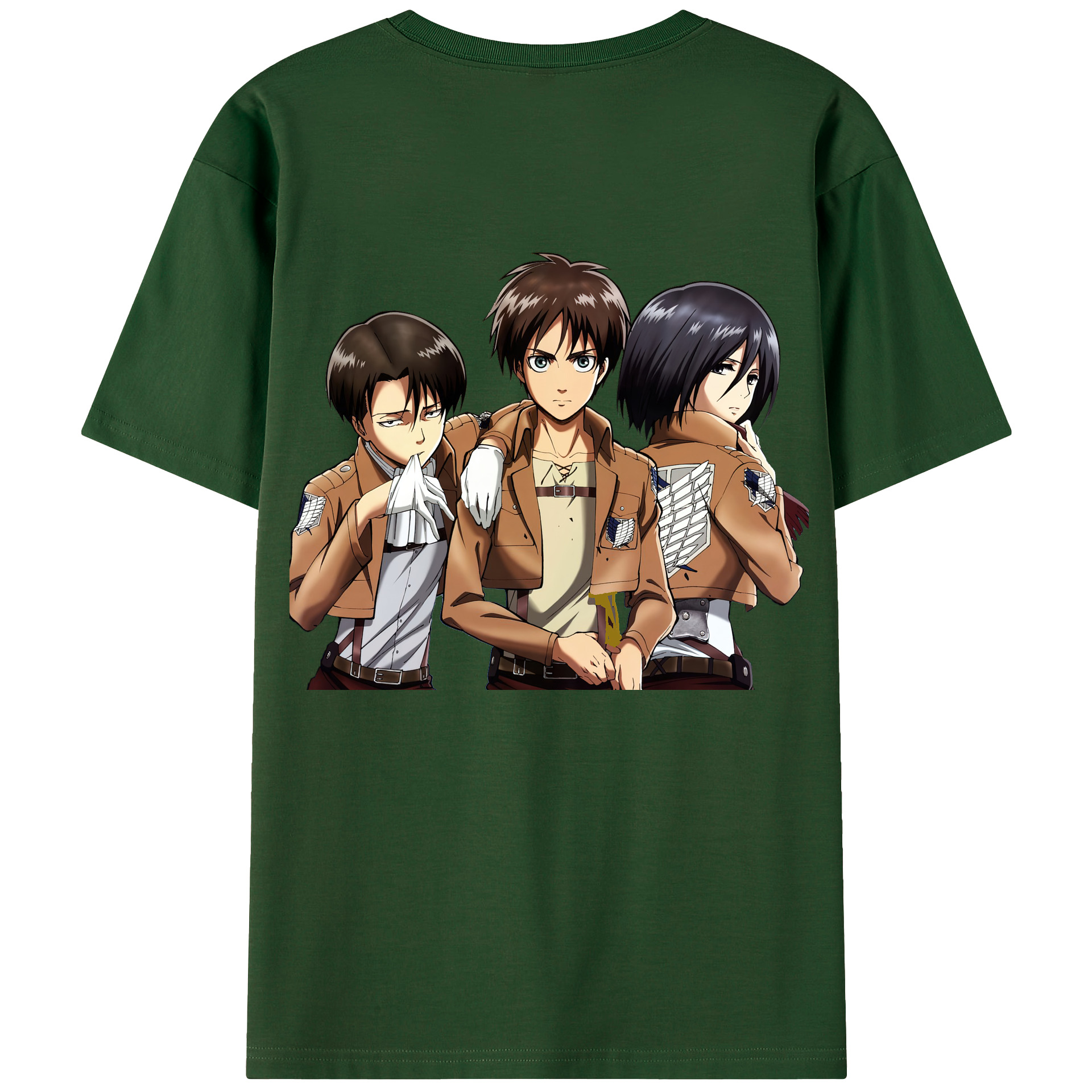 （画像用） 進撃の巨人 エレン･イェーガー Attack on Titan Eren Jäger 綿100％半袖Tシャツ（背面プリント）
